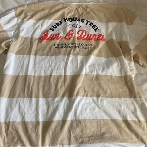 White and Cream ZARA short sleeve shirt